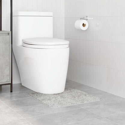 Tappeto Antiscivolo per Bagno con Taglio per Toilette Grigio
