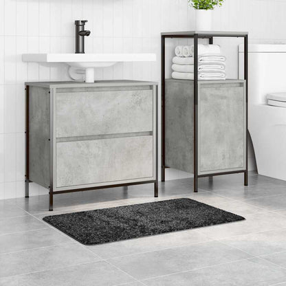 Tappeto da bagno Grigio scuro 50 x 80 cm Polipropilene