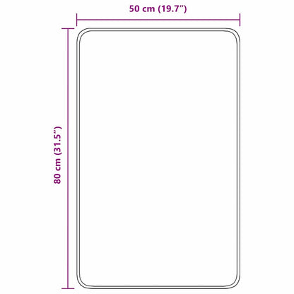 Tappeto da bagno Grigio scuro 50 x 80 cm Polipropilene