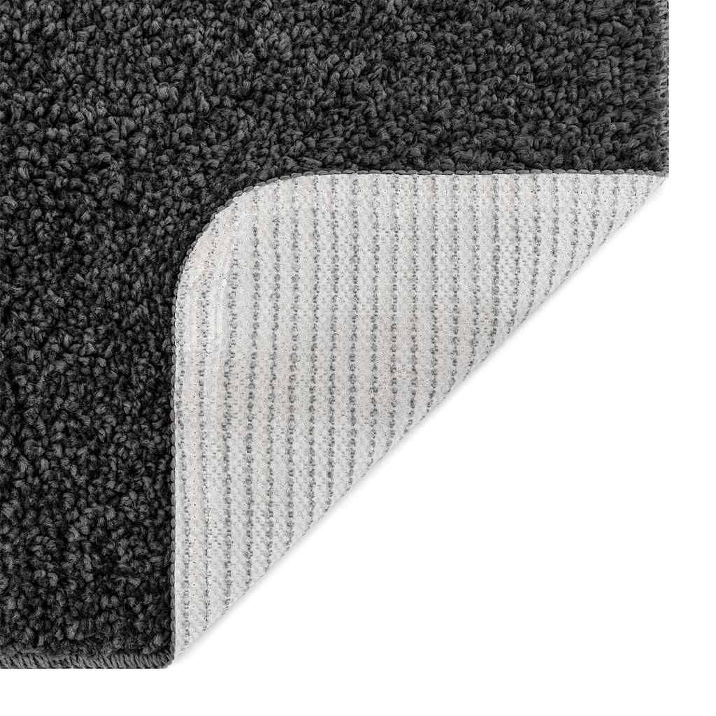 Set di tappetini antiscivolo per il bagno 2 pcs Grigio scuro PP