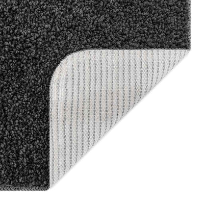 Set di tappetini antiscivolo per il bagno 2 pcs Grigio scuro PP