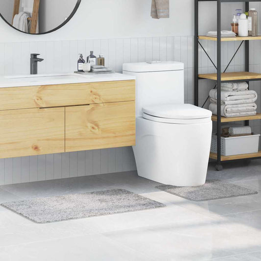 Set di tappetini antiscivolo per il bagno 2 pcs Grigio PP | homemem39
