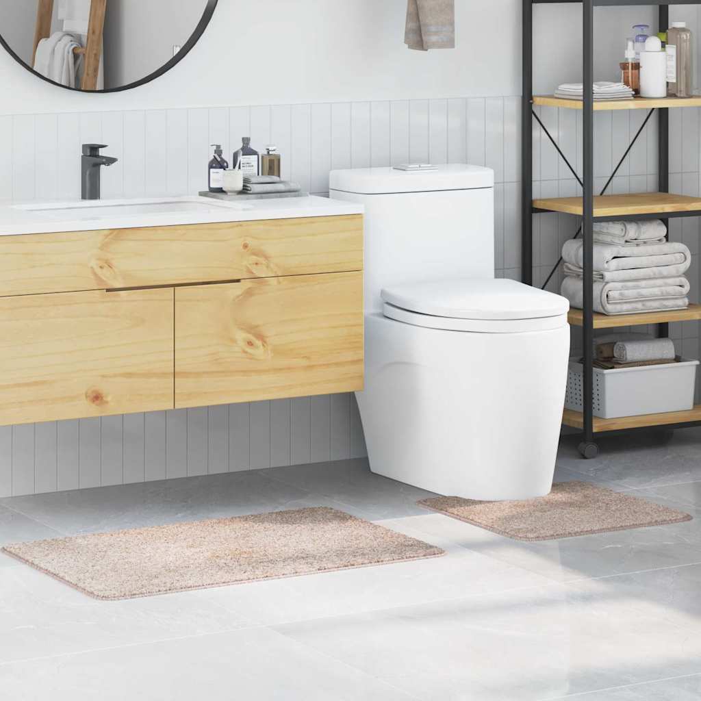 Set di tappetini antiscivolo per il bagno 2 pcs Crema PP | homemem39