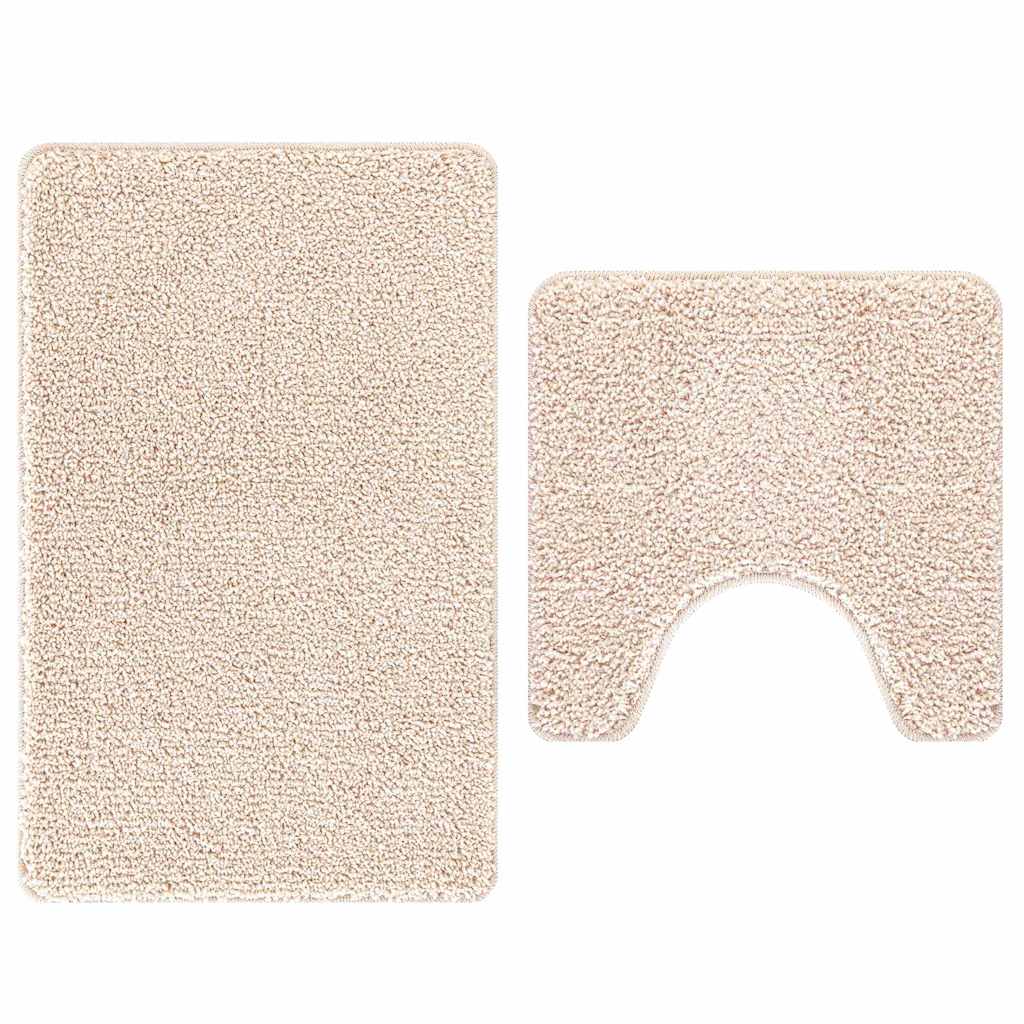 Set di tappetini antiscivolo per il bagno 2 pcs Crema PP | homemem39