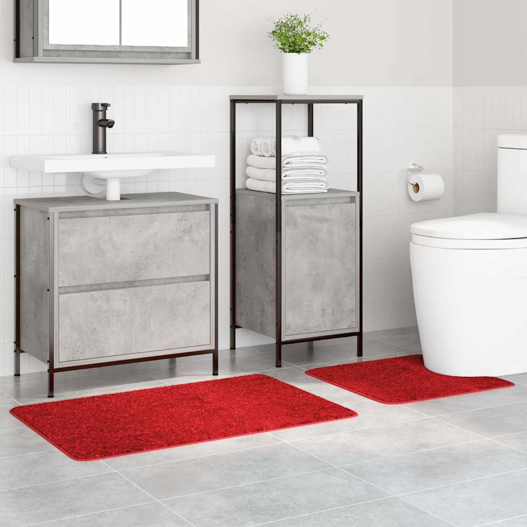 Set di tappetini antiscivolo per il bagno 2 pcs Rosso PP | homemem39