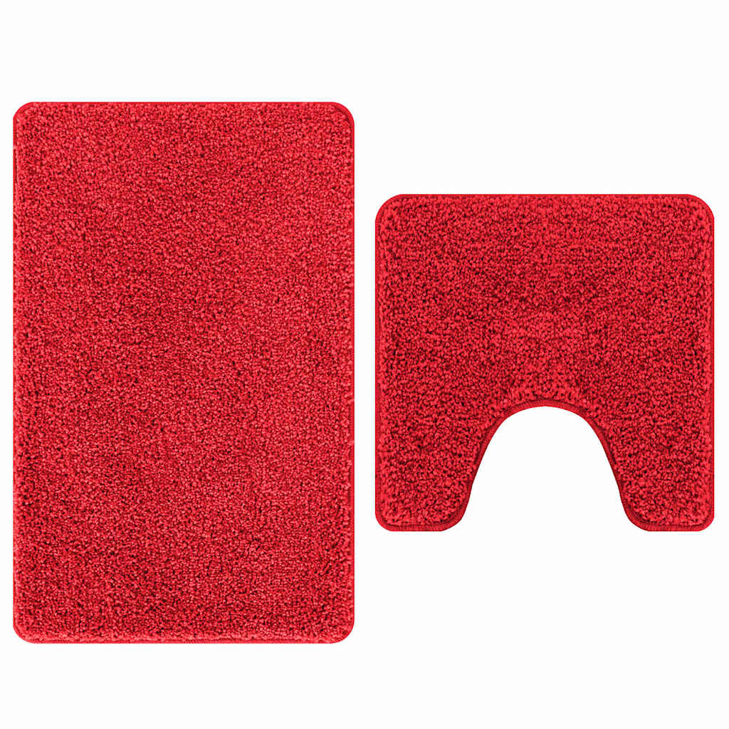 Set di tappetini antiscivolo per il bagno 2 pcs Rosso PP | homemem39