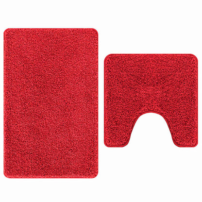 Set di tappetini antiscivolo per il bagno 2 pcs Rosso PP | homemem39