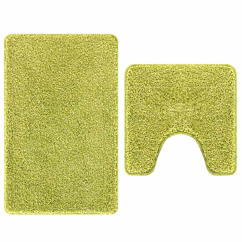 Set di tappetini antiscivolo per il bagno 2 pcs Verde PP | homemem39