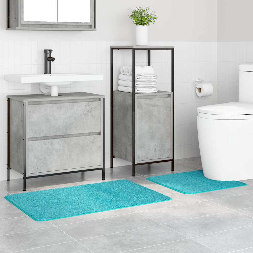 Set di tappetini antiscivolo per il bagno 2 pcs Turchese PP | homemem39