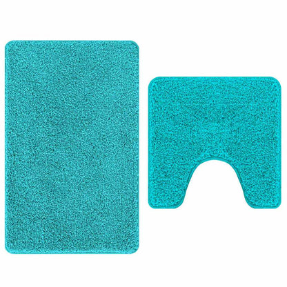 Set di tappetini antiscivolo per il bagno 2 pcs Turchese PP | homemem39