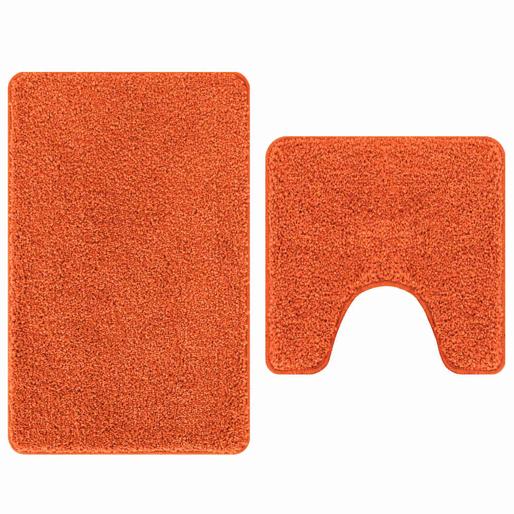 Set di tappetini antiscivolo per il bagno 2 pcs Arancione PP | homemem39