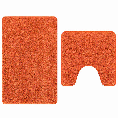 Set di tappetini antiscivolo per il bagno 2 pcs Arancione PP | homemem39