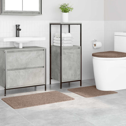 Set di tappetini antiscivolo per il bagno 3 pcs Marrone PP | homemem39