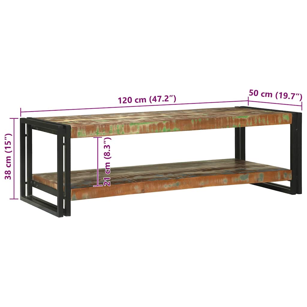 Tavolino da salotto Multicolore Legno Recuperato Massello | homemem39