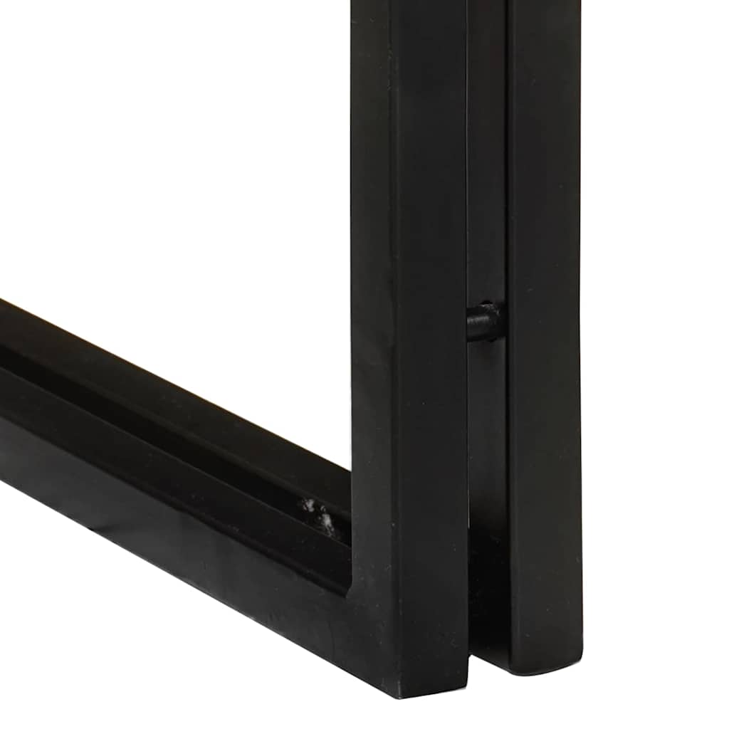 Tavolo Nesting 3 pcs Marrone e nero legno massello di riciclo