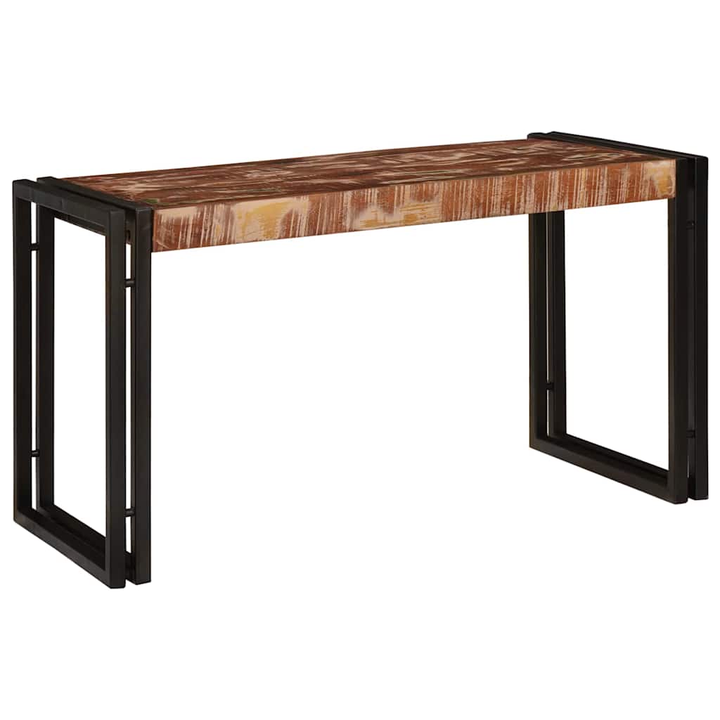 Tavolo Nesting 3 pcs Marrone e nero legno massello di riciclo