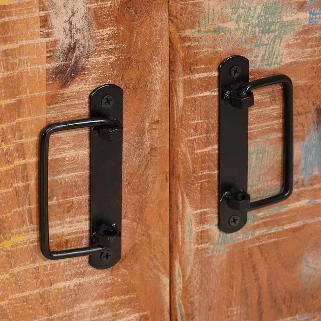 Credenza con porte Marrone Legno Recuperato Massello e Metallo