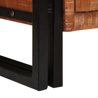 Credenza con porte Marrone Legno Recuperato Massello e Metallo