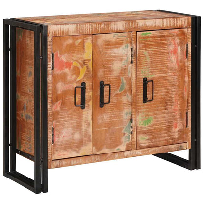 Credenza con porte Marrone Legno Recuperato Massello e Metallo