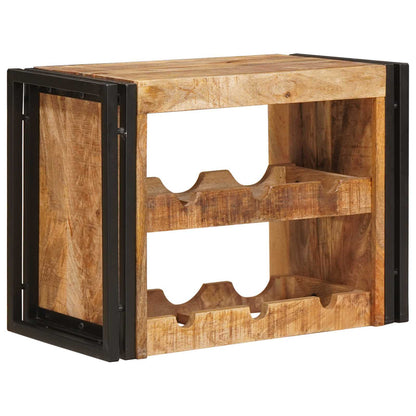Portabottiglie 100 x 45 x 33 cm Legno di Mango Grezzo Massiccio