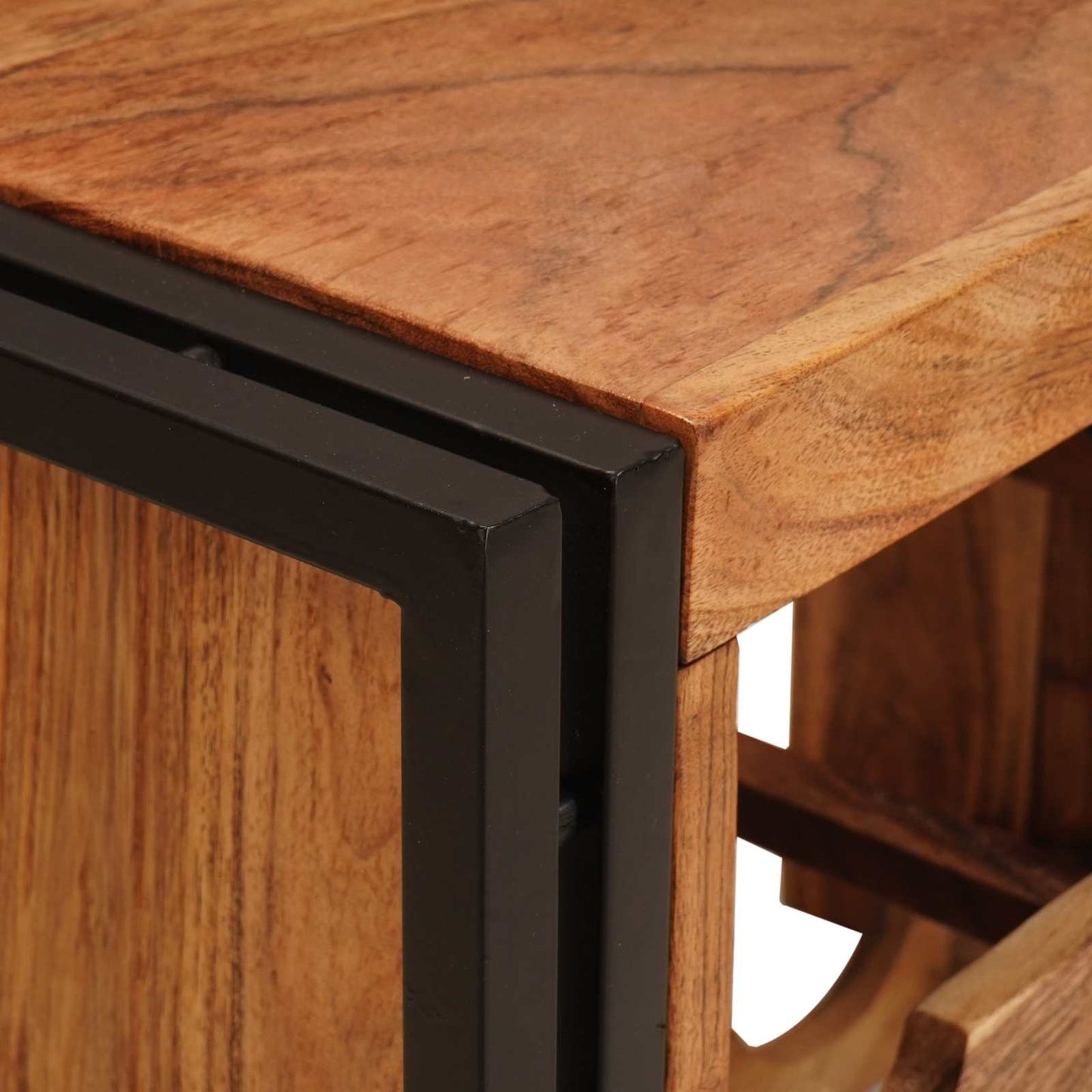 Portabottiglie 100 x 45 x 33 cm Legno di Acacia Massello