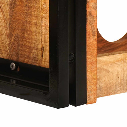 Portabottiglie 100 x 45 x 33 cm Legno di Mango Grezzo Massiccio