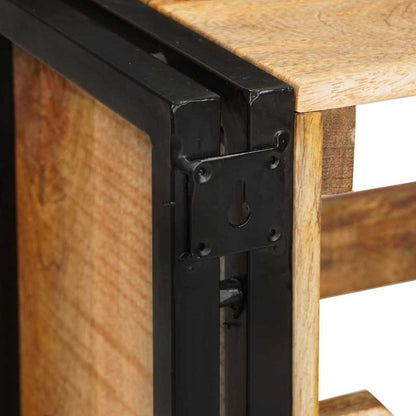 Portabottiglie 100 x 45 x 33 cm Legno di Mango Grezzo Massiccio