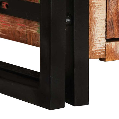 Highboard con Ante Marrone Legno Recuperato Massello e Metallo