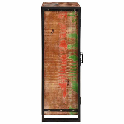 Highboard con Ante Marrone Legno Recuperato Massello e Metallo