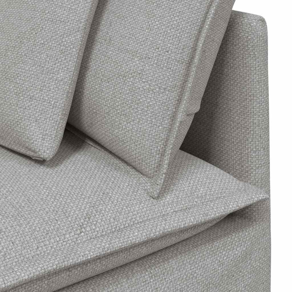 Divano Modulare con Cuscini in Tessuto Grigio Nuvola | homemem39