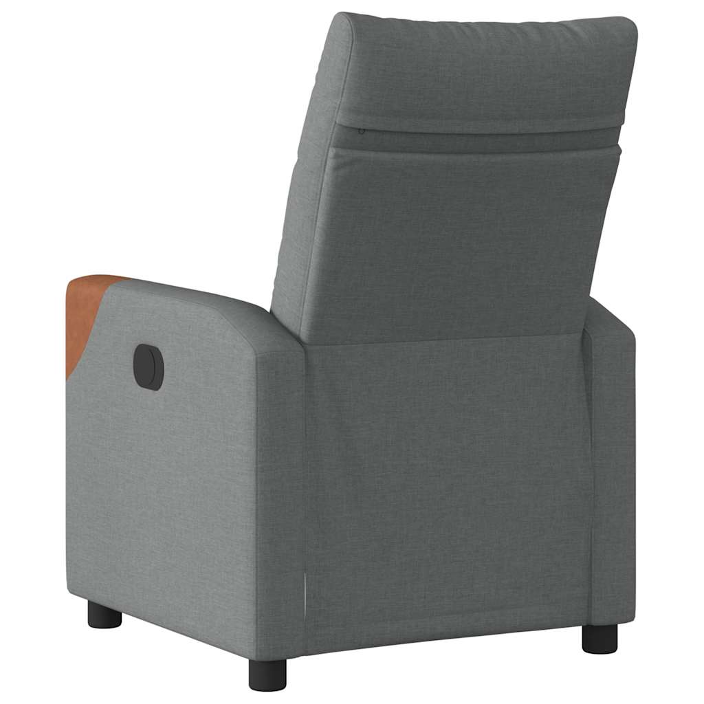Poltrona Elettrica Reclinabile Grigio Scuro in Tessuto | homemem39