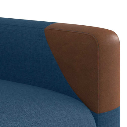 Poltrona Alzapersona Reclinabile Blu in Tessuto