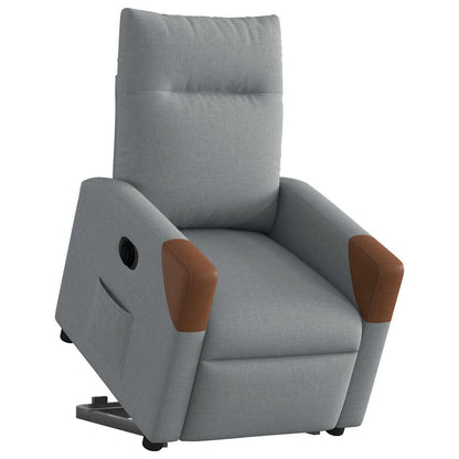Poltrona Reclinante Alzapersona Elettrica grigio chiaro Tessuto