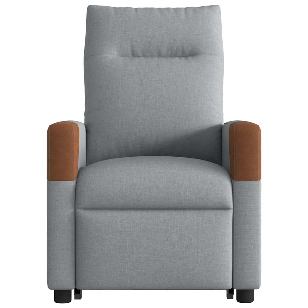 Poltrona Reclinante Alzapersona Elettrica Grigio Chiaro Tessuto | homemem39