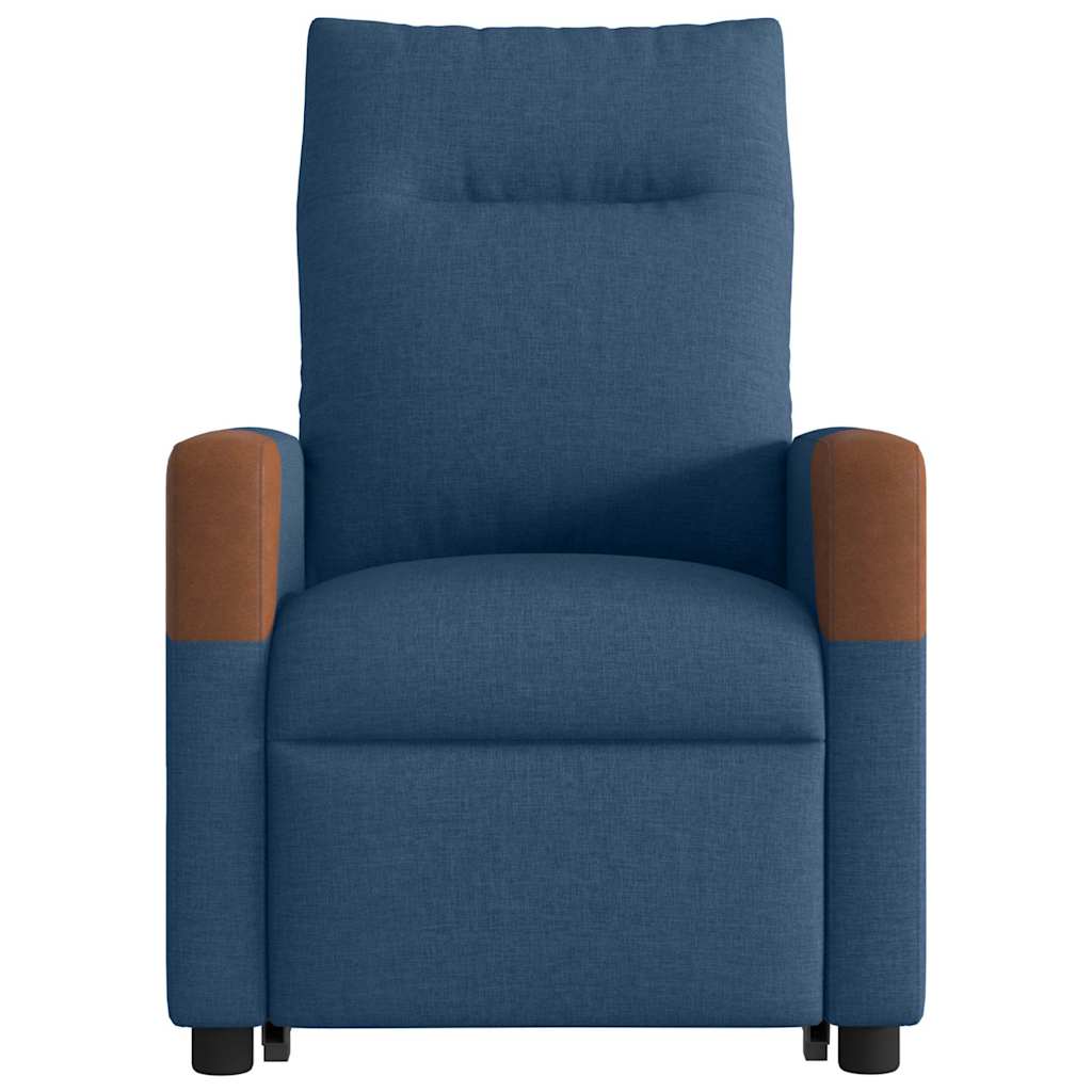 Poltrona Alzapersona Reclinabile Elettrica Blu in Tessuto
