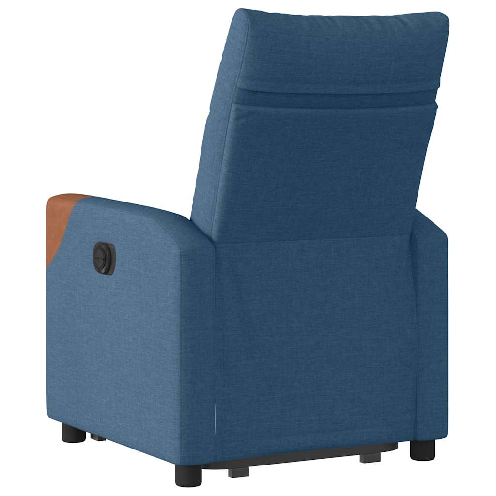 Poltrona Alzapersona Reclinabile Elettrica Blu in Tessuto