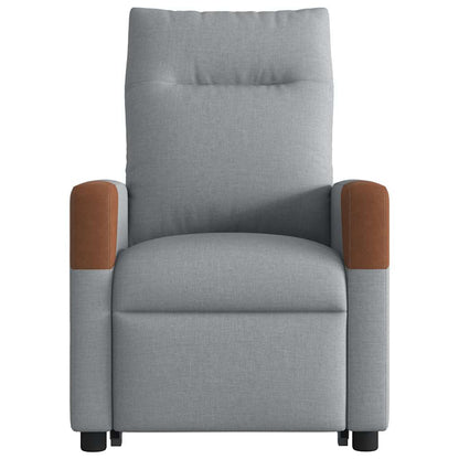 Poltrona Alzapersona Massaggi Elettrica Grigio Chiaro Tessuto | homemem39