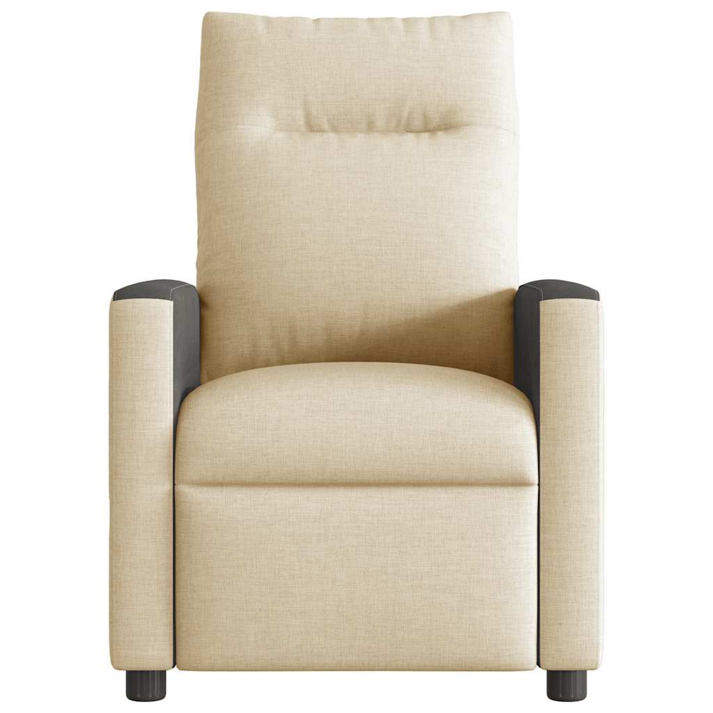 Poltrona Elettrica Reclinabile Crema in Tessuto - homemem39