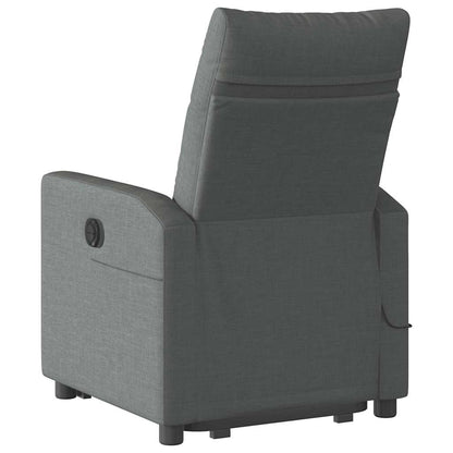Poltrona Alzapersona Massaggi Reclinabile Grigio Scuro Tessuto | homemem39