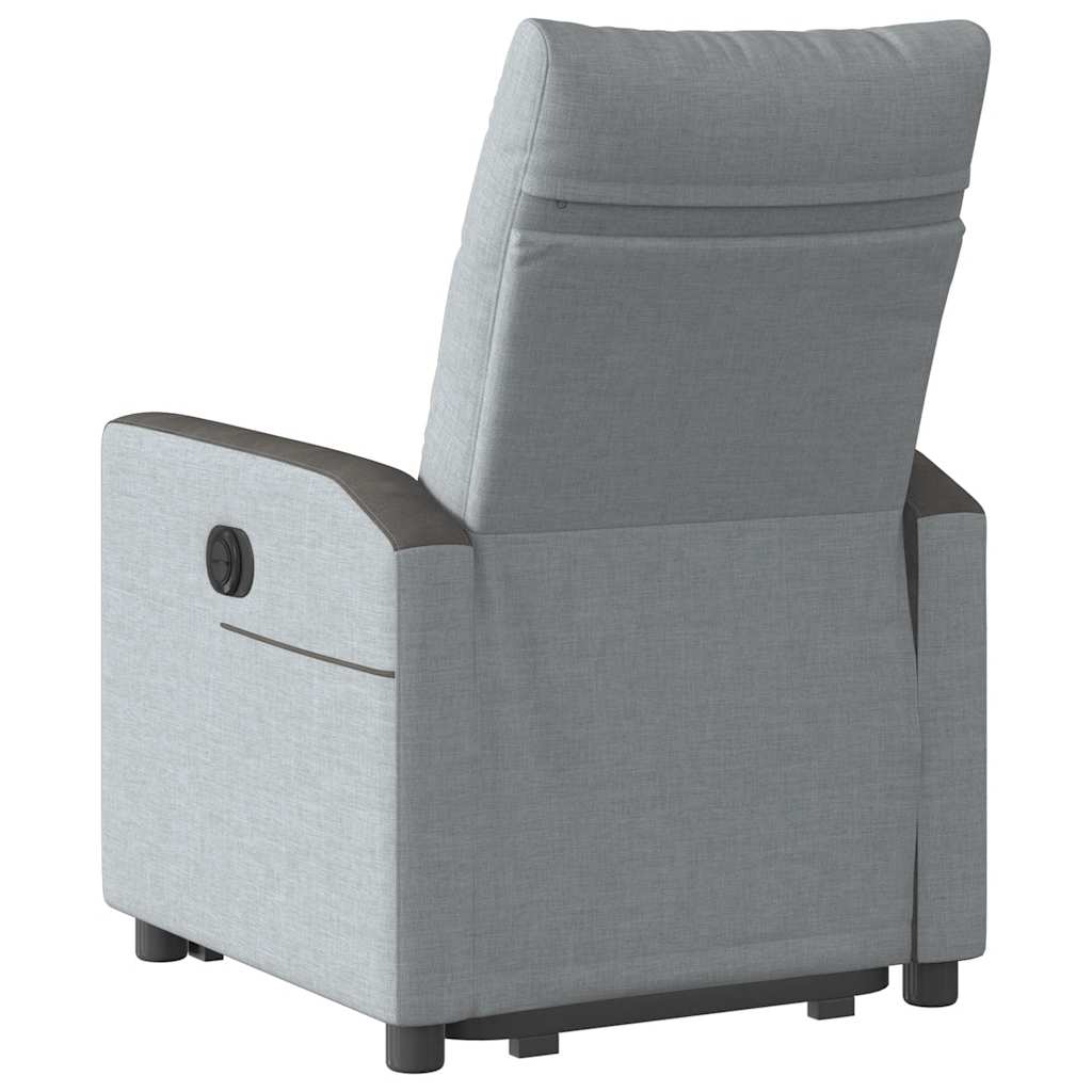 Poltrona Reclinante Alzapersona Elettrica Grigio Chiaro Tessuto | homemem39