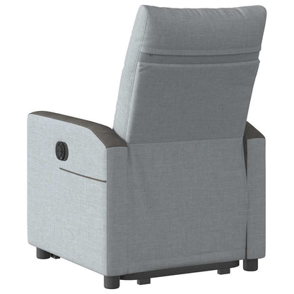 Poltrona Reclinante Alzapersona Elettrica Grigio Chiaro Tessuto | homemem39