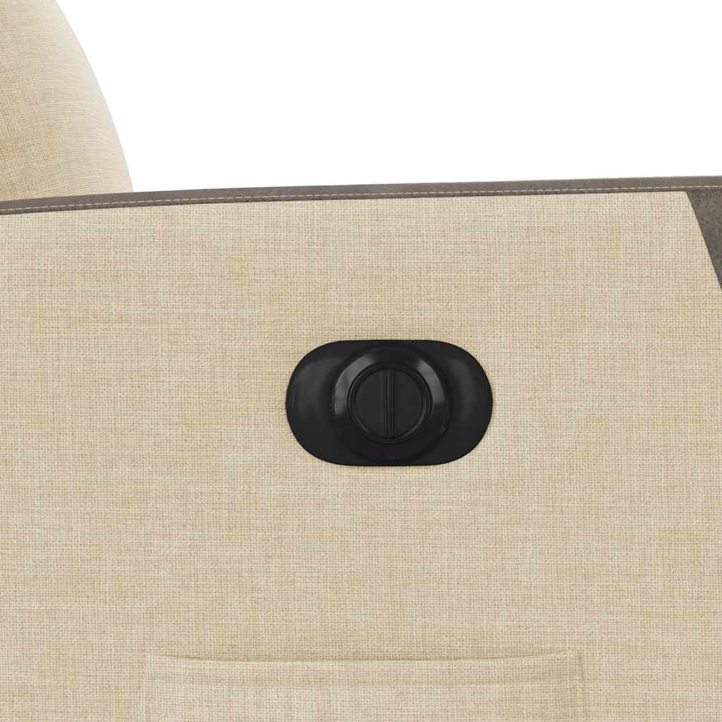 Poltrona Elettrica Reclinabile Crema in Tessuto - homemem39