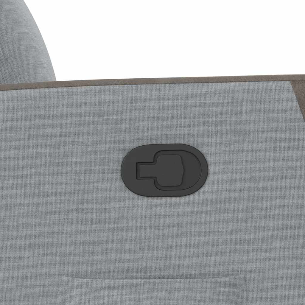 Poltrona Alzapersona Reclinabile Grigio Chiaro in Tessuto - homemem39