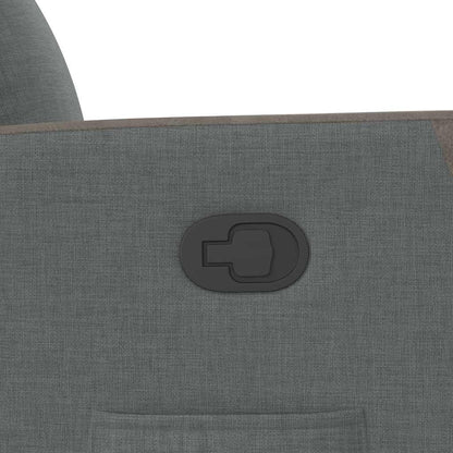 Poltrona Alzapersona Reclinabile Grigio Scuro in Tessuto - homemem39