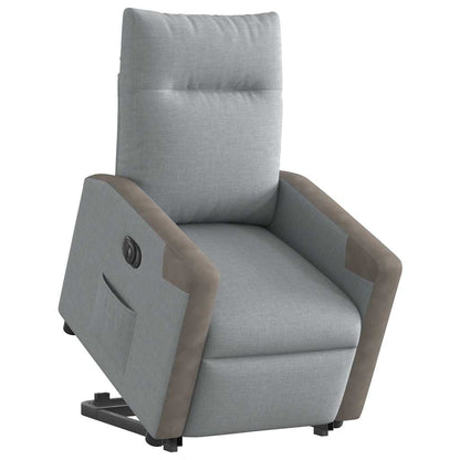 Poltrona Reclinante Alzapersona Elettrica grigio chiaro Tessuto