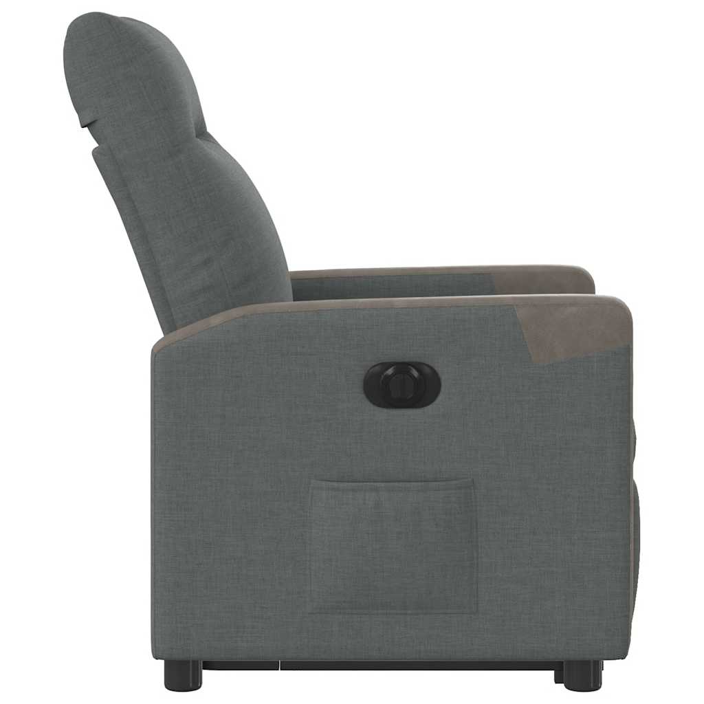 Poltrona Alzapersona Reclinabile Elettrica Grigio Scuro Tessuto | homemem39