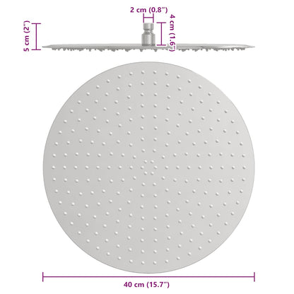 Testa Doccia a Pioggia in Acciaio Inox 304 40 cm Rotonda - homemem39