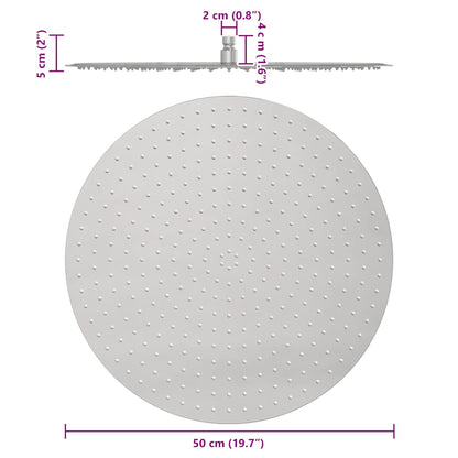 Testa Doccia a Pioggia in Acciaio Inox 304 50 cm Rotonda