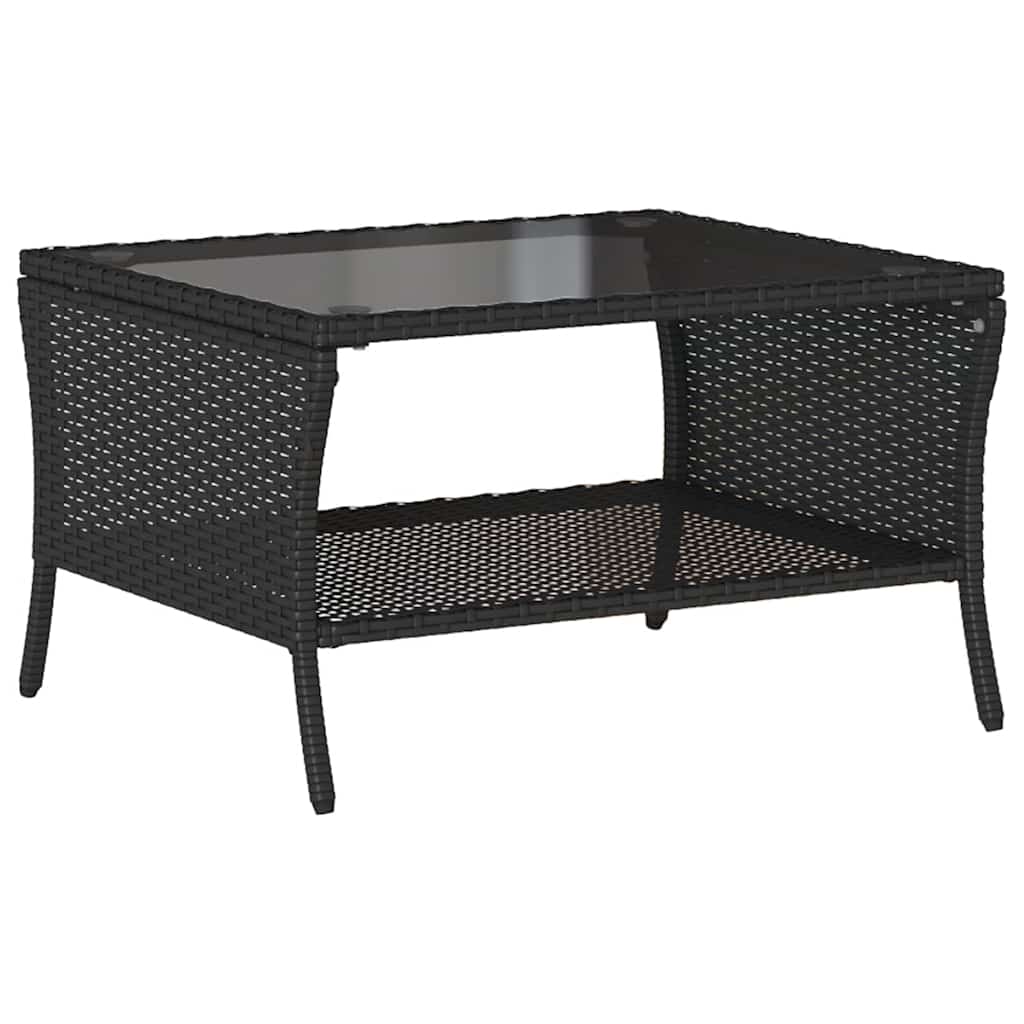 Set Divano da Giardino 6 pz con Cuscini Nero in Polyrattan - homemem39