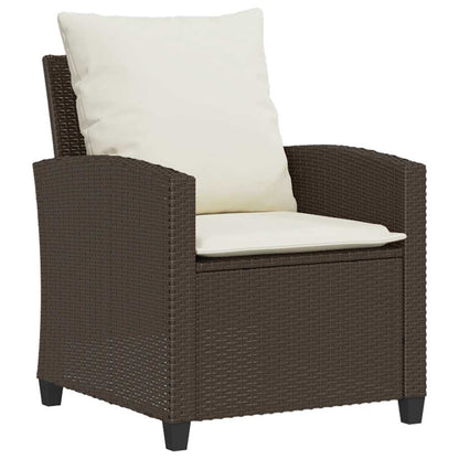 Set Divano da Giardino 6 pz con Cuscini Marrone in Polyrattan | homemem39